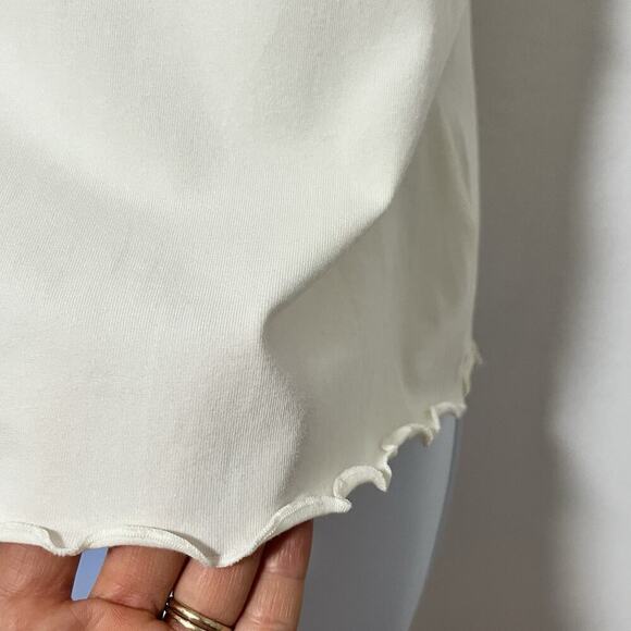 GAP Y2K Lace Trim Cotton Babydoll Tank Top Size L Romantic Angelcore - Picture 4 of 7